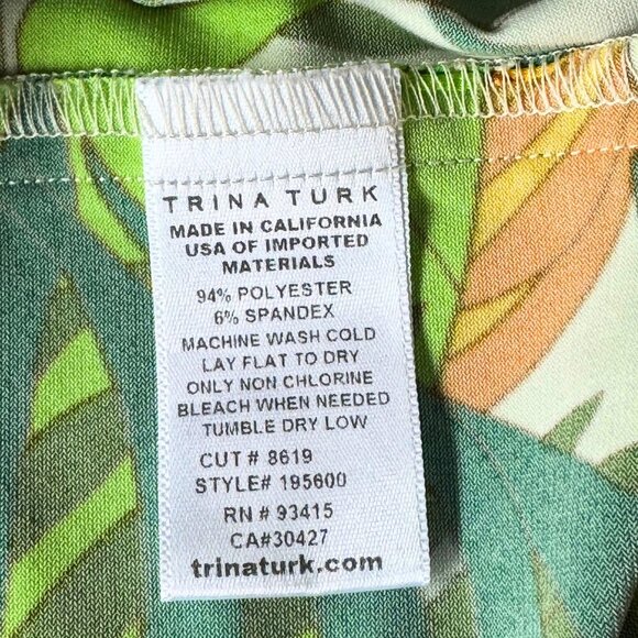 Trina Turk Strapless Tropical Print Romper | Size Small - Picture 5 of 9